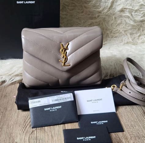 ysl toy loulou greyish brown